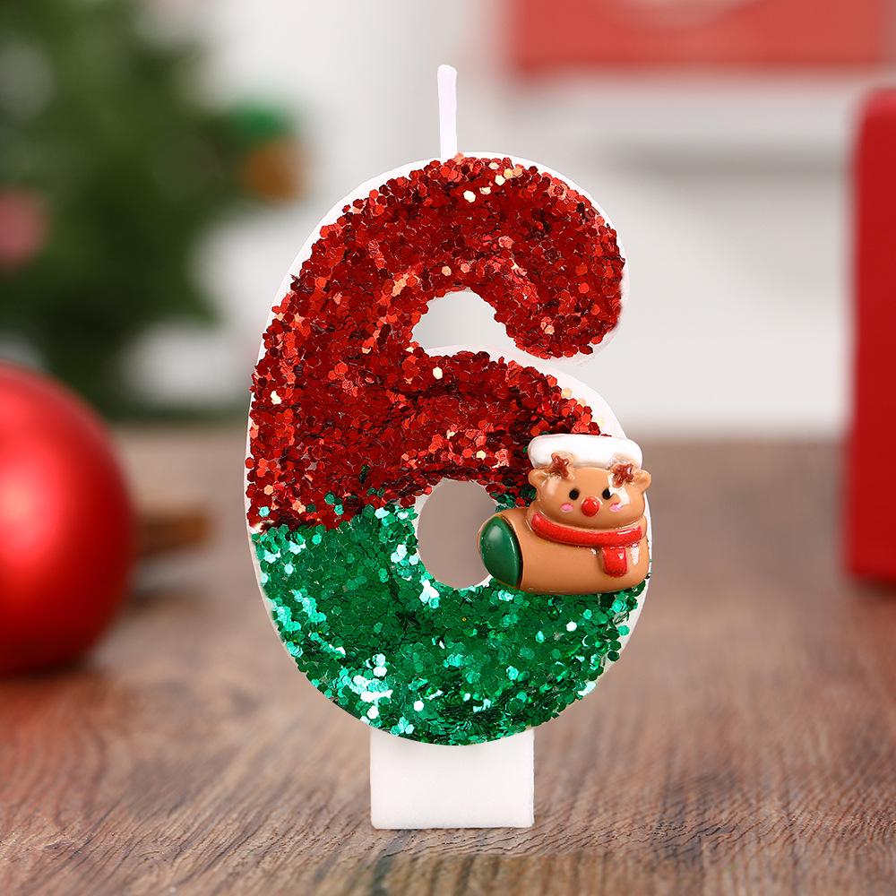 Creative Cartoon Deer Christmas Stockings Cake Decoration Candles – Perfect for Holiday Parties