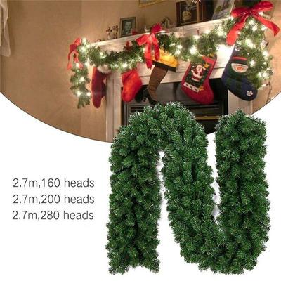 Artificial Green Pine Spruce Christmas Garland Wreath Home Wall Xmas 27m Decor