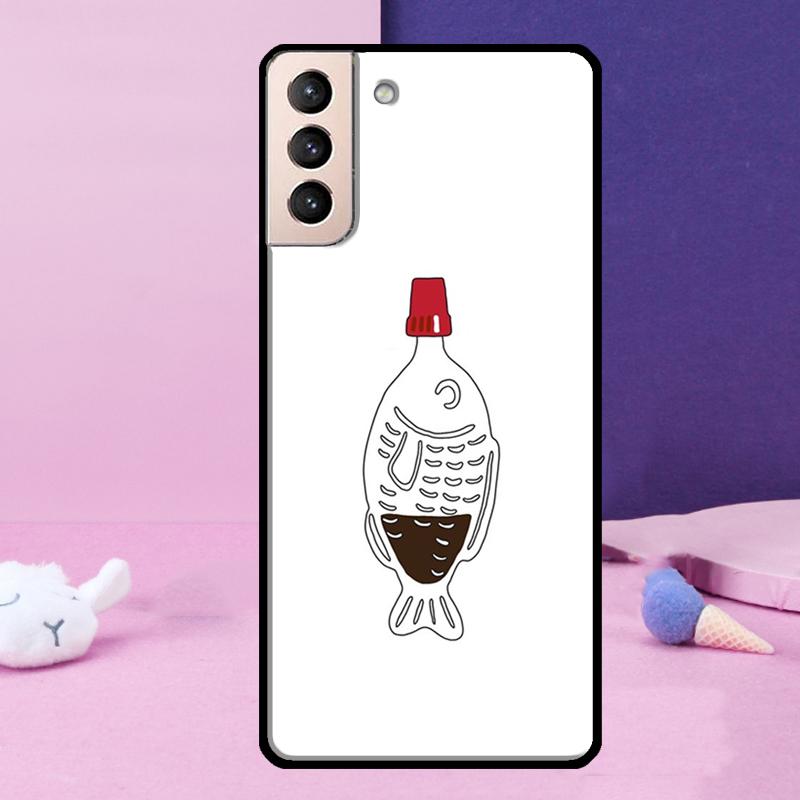 

Sushi Soy Fish Phone Case For Samsung Galaxy S25 Ultra S24 S23 Ultra S9 S10 S20 S21 S22 Plus S24 FE Cover Galaxy S24 FE