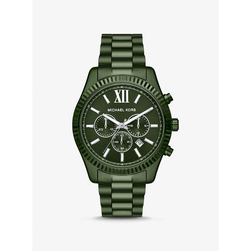 Michael Kors Oversized Lexington Green-Tone Watch MK9166