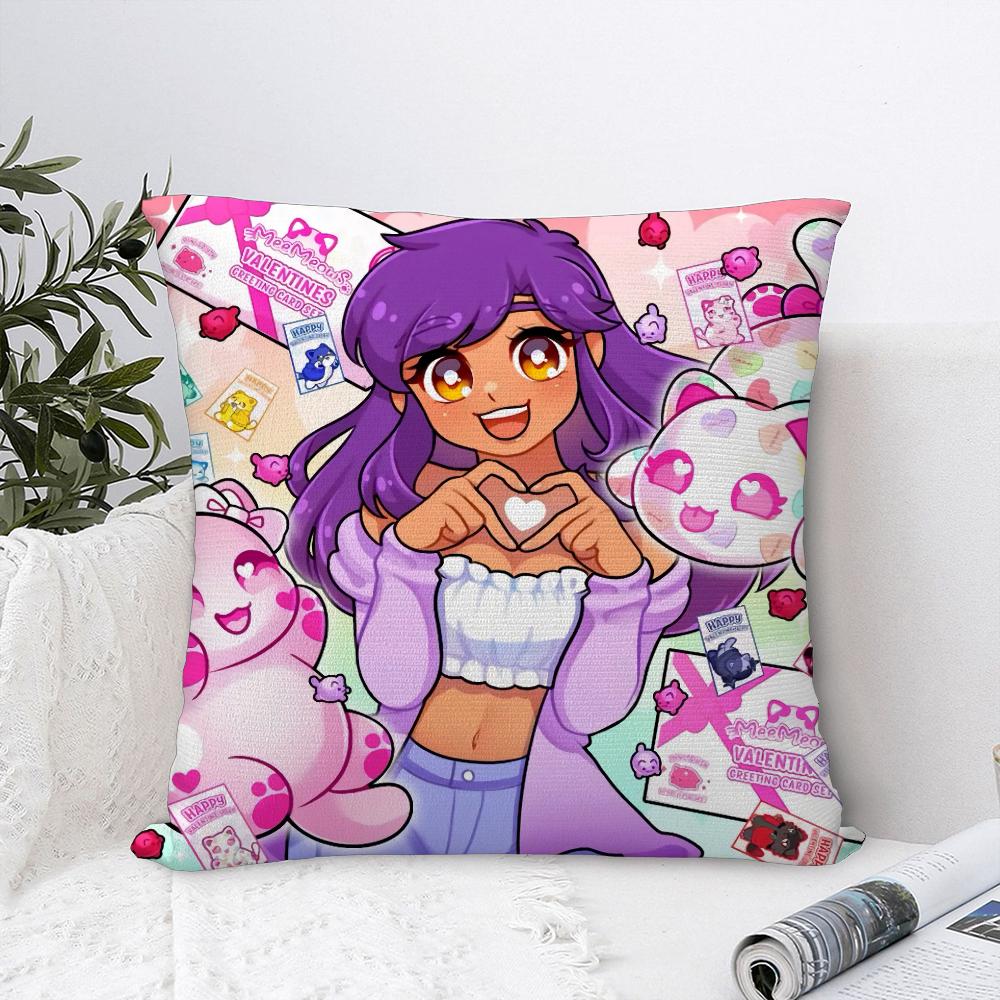 Cartoon A-Aphmau Pillow Case Sofa Decorative Home Double-Sided Print Plush Square Throw Pillow Covers Cushion Decor Cover