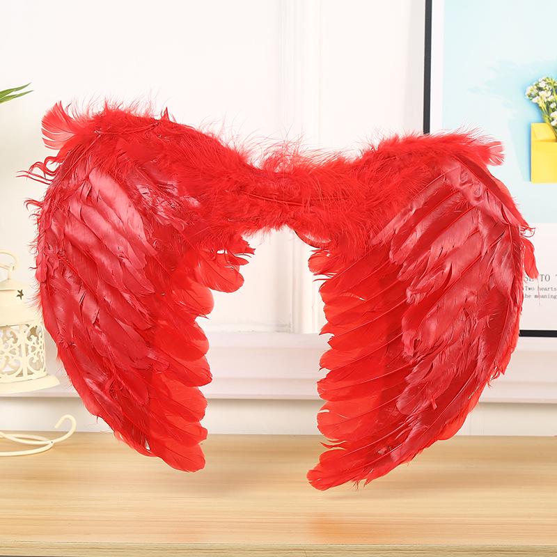 Performance Photography Natural Soft Angel Wings Feather Costume Prop for Halloween