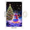 Christmas Door Banner 70x35 Inch Fluorescence Holiday Sign Christmas Front Door Decoration Cover For Porch Farmhouse Indoor