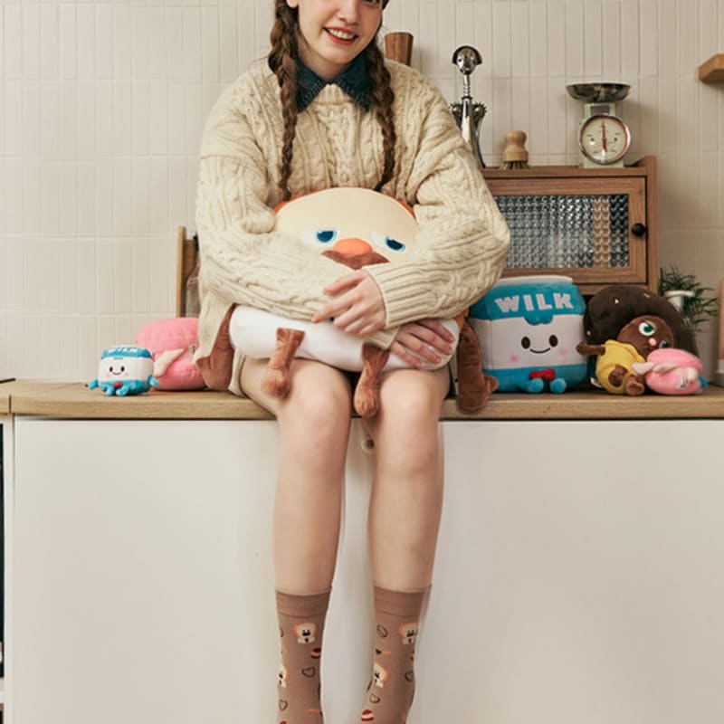 Bananasisters [2SET] Dessert Character Pattern Point Socks 2 Colors