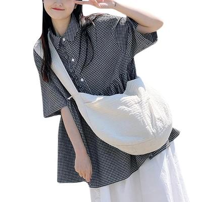 Checkered Blouse for Front Short Elegant and Large Going Autumn [DayaEmmoTQ] Women, Collared, Buttoned, Pullover, Open, Sleeve, Thin, Shirt, Top,
