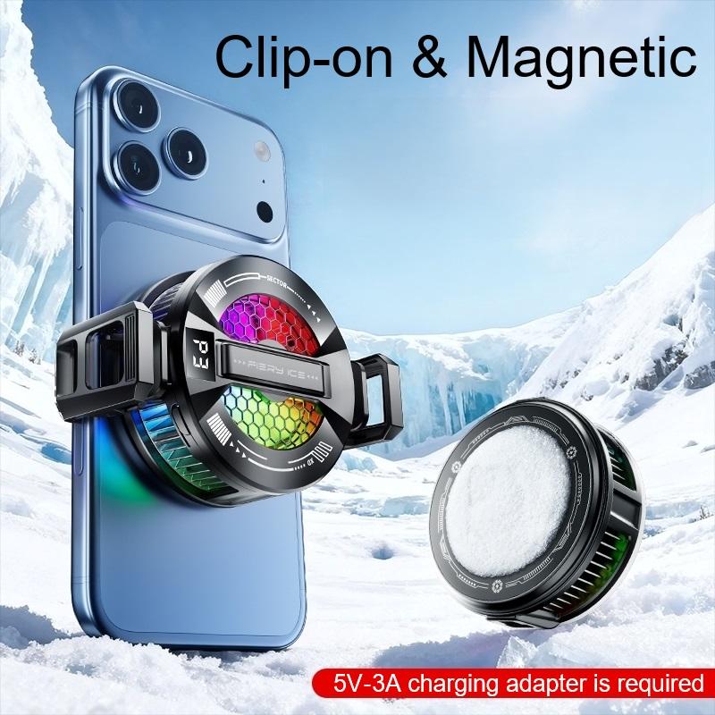TL18 TEC Semiconductor Phone Cooler 3-Speed Instant Cooling Up-Down Airflow Ergonomic Gaming Radiator for iPhone Android
