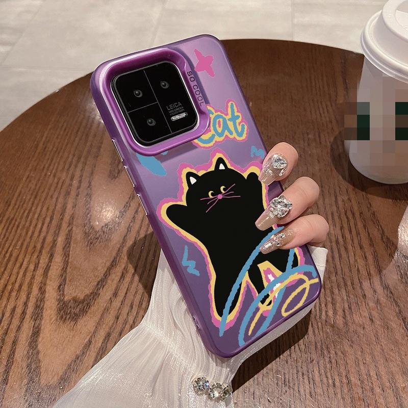 Χαριτωμένη Θήκη Γάτας Για iPhone 16 Samsung A55 A35 A34 S24 FE Xiaomi Redmi Note 13 Pro 14C Huawei Honor 200 Αντικραδασμική Θήκη Τηλεφώνου Αντιχαρακτική Πλήρης Κάλυψη