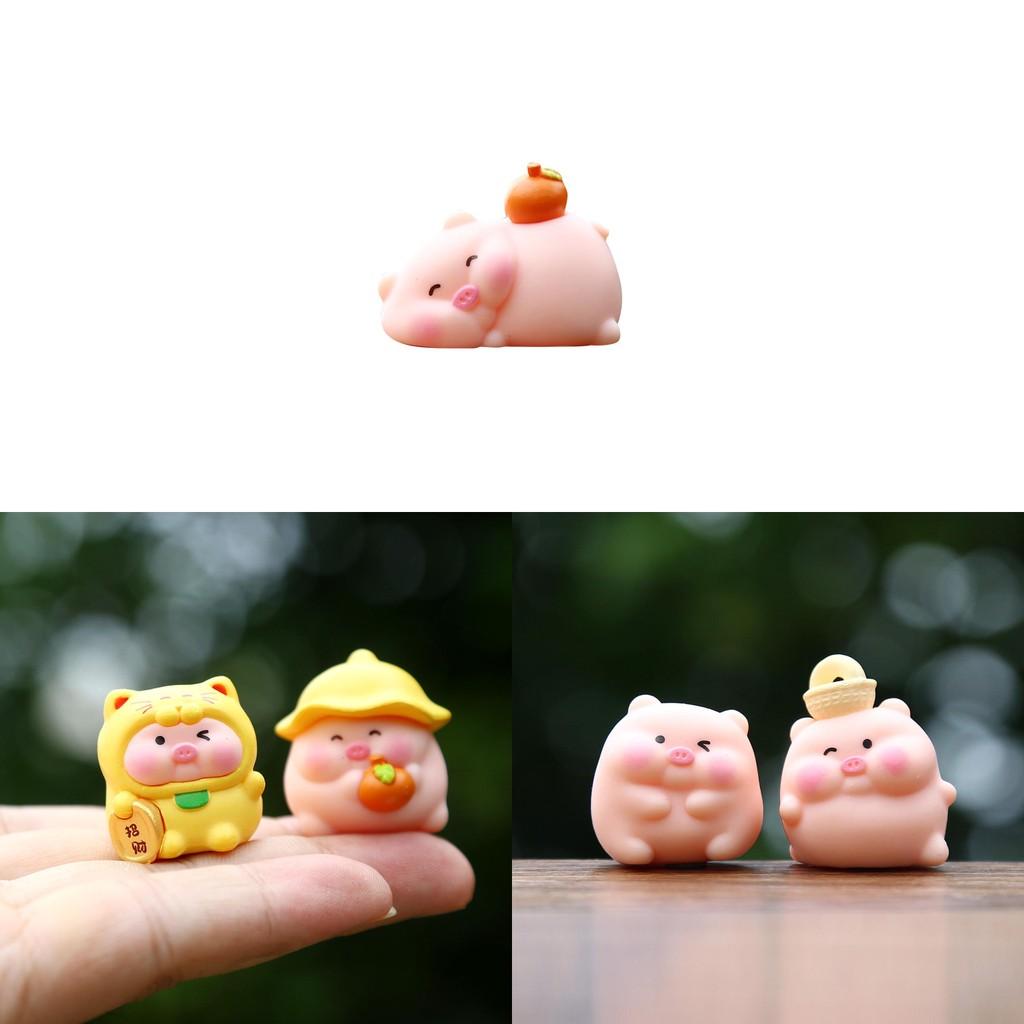 Cartoon Lucky Pig Pvc Action Figures Collectible Figurine For Collectors And Giftgiving