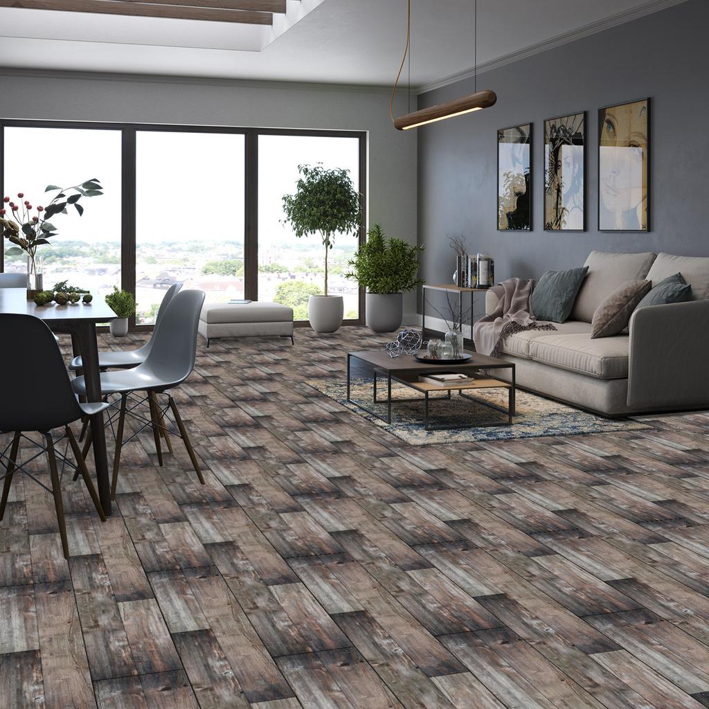 American Wood Grain Floor Sticker Thickened Matte Pvc Floor Sticker Home Renovation Sticker Wall Sticker Self-Adhesive