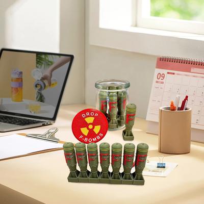 F-Bombs Jar Resin Craft F Guided Missiles Desktop Figurine Statue Sculpture Funny Home Office Table Decoration Men Birthday Gift