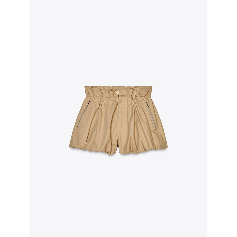 

Za2025 Summer New Product Women s Clothes Casual All-Matching Elastic Waistband Balloon Version Casual Shorts 2712737 710 Khaki L