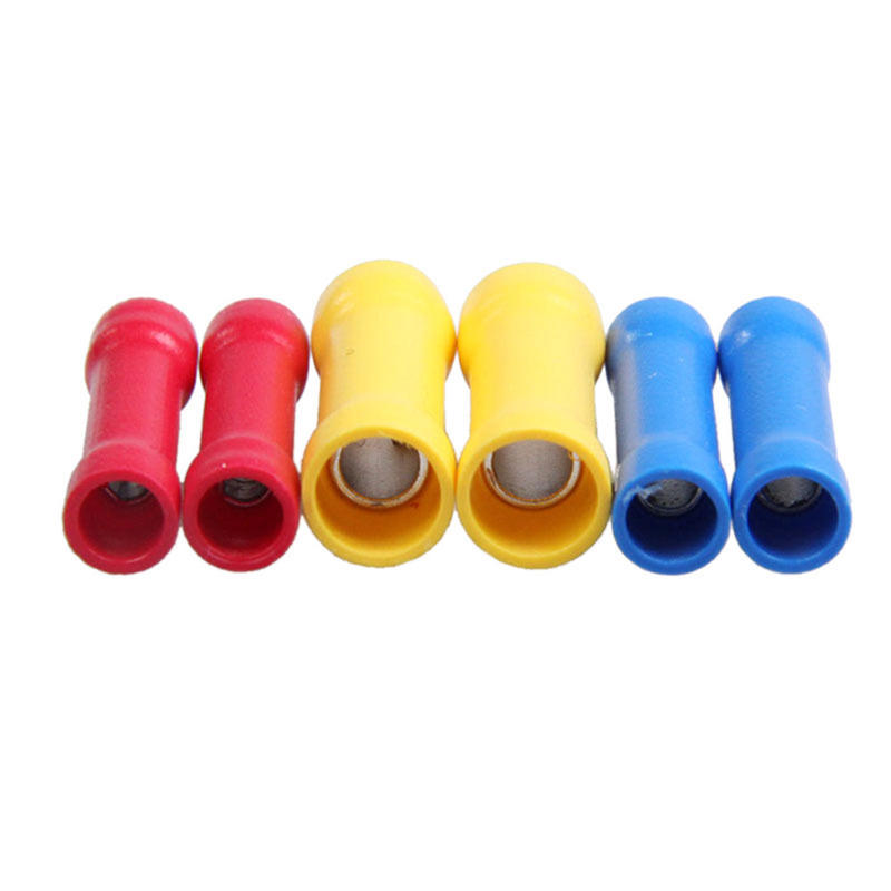 100Pcs Insulated Terminal Butt Connector Electrical Automotive Cable Wire Crimp