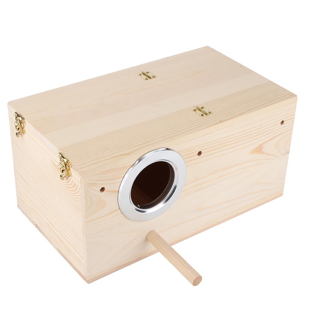 Wooden Durable Birds Nest Box Cockatiels Bird Breeding Box House Decoration