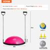 26" Half Exercise Ball Trainer Yoga Balance Stability Ball Resistance Band