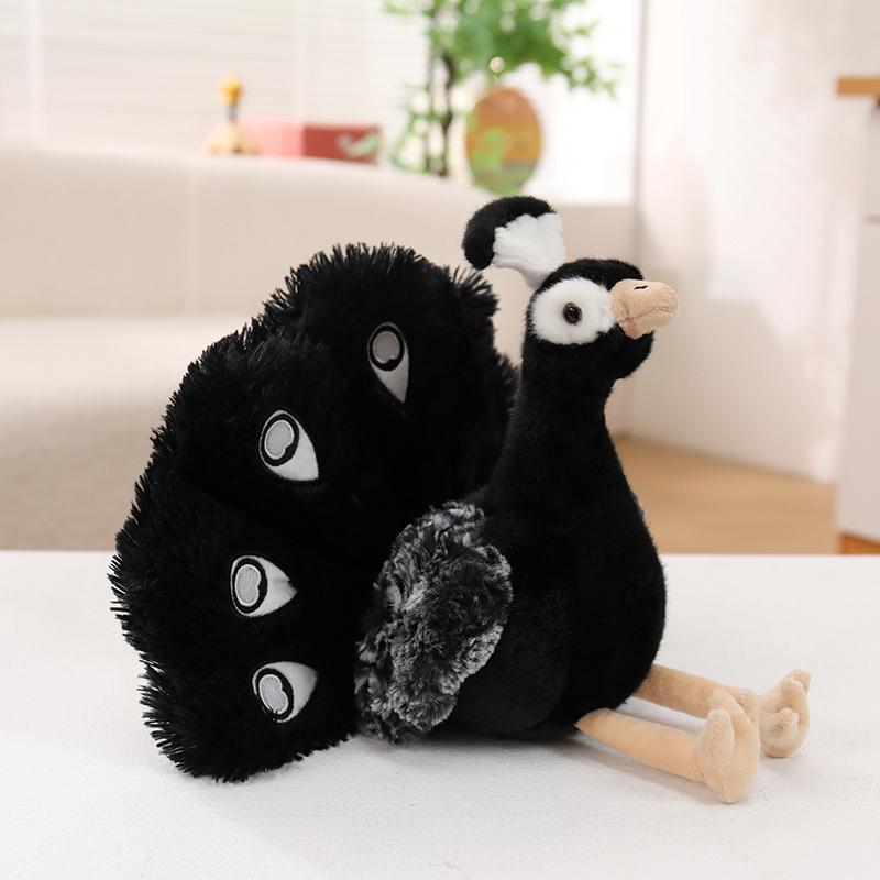 Fantastic Peacock Doll Plush Toy Stuffed Colorful Zoo Animal Long Tail Doll Girlfriend Gift Decoration