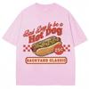 Lustiges Hot Dog Grafik T-Shirt Schlechter Tag Sei Ein Hotdog Humor T-Shirt Herren Damen Übergroß Weiche Baumwolle Freizeit T-Shirts