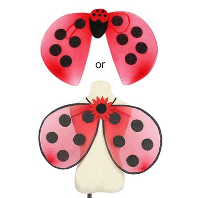 Glitzer Marienkäferflügel Mädchen Marienkäfer Kostüm Karnevalsparty Maskerade Halloween Marienkäfer Cosplay Kostüm Kind Erwachsener