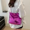 Vintage Patent Leather Large Capacity Tote Bag Women New Fashion Commuter Classic Texture Shoulder Underarm Bag