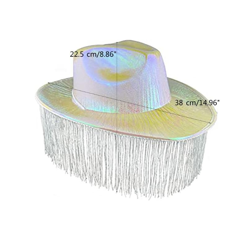 Strahlende Farbe Cowboystiefel Jazzhut für Damen Western-Cowboyhut Kirchenhut Model Show Cowboyhut Filzhut Erwachsenenmännerhut
