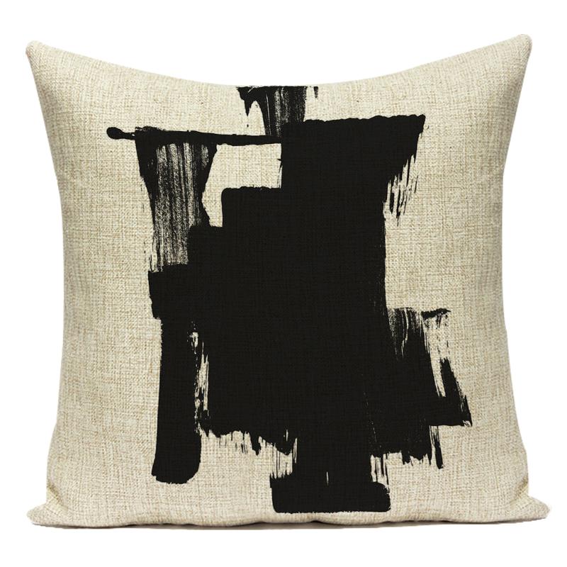 Motto Letters Printed Home Decor Cushion Covers Polyester Black White Pillow Cover Sofa Bed Car Decorative Pillow Case