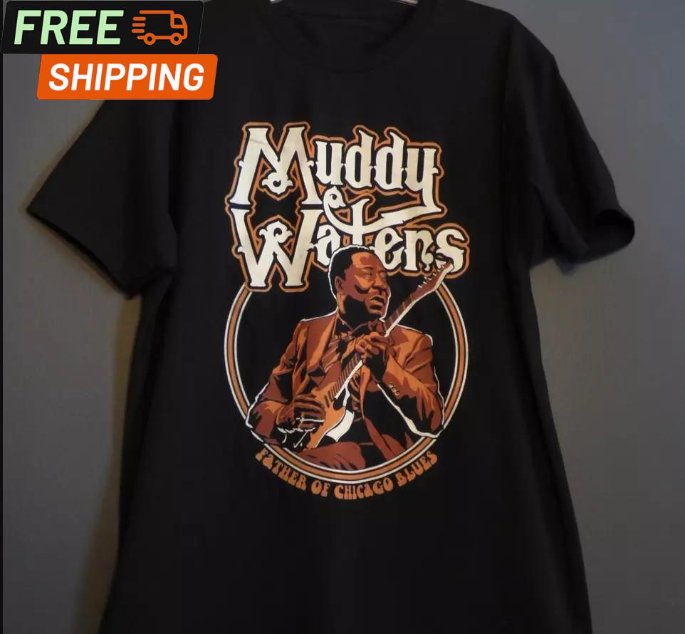 Muddy Waters Guitar T-shirt Black Unisex Tee All Sizes S-5XL Unisex T-Shirt XL