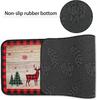 1/2Pcs Christmas Holiday Kitchen Floor Mat Home Decor Bedroom Balcony Long Carpet Festive Atmosphere Welcome Door Mat