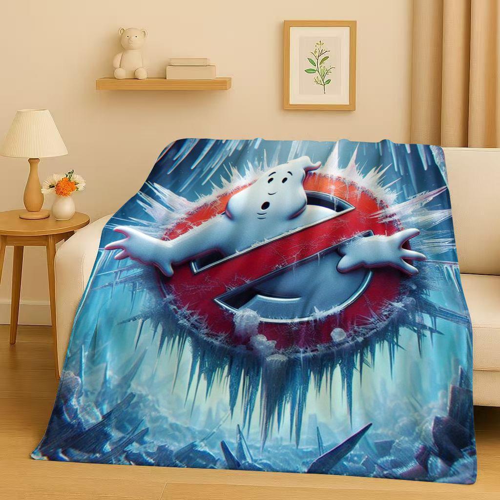 3D Horrorfilm G-Ghostbusters Cartoon Flanelldecke, Ultraweiche Warme Plüschdecke für Zuhause Schlafzimmer Bett Sofa Abdeckung Büro Kinder