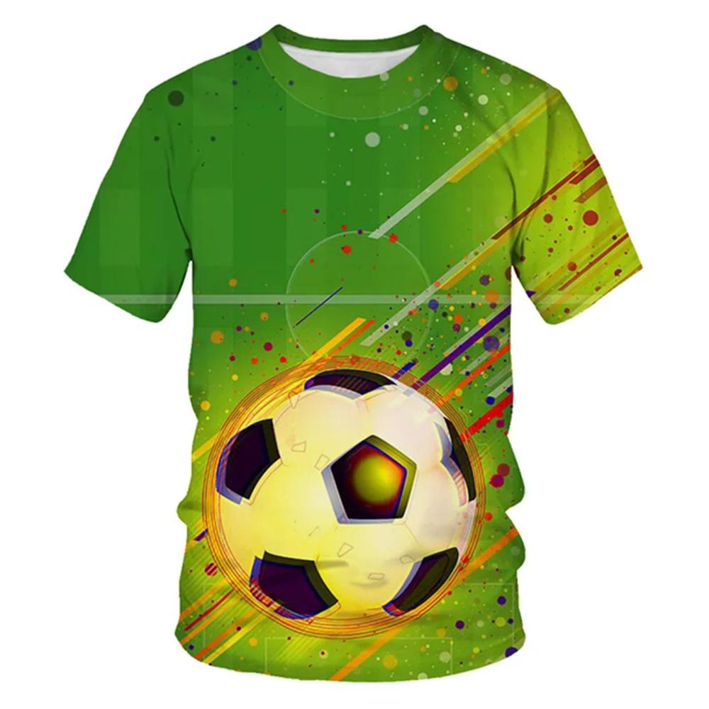 Boys' and Children's T-shirts, Summer Tops, Children's Sports, Football, Casual Children's Clothing, Girls' and Teenagers' T-shirts