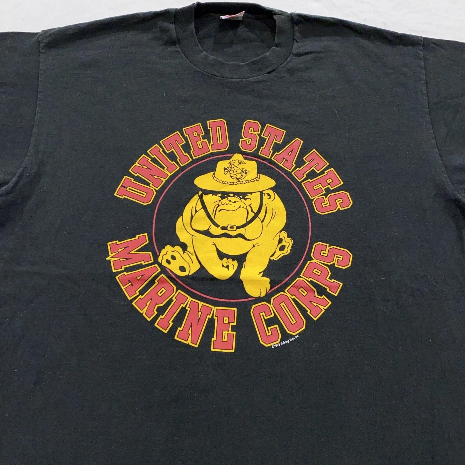 

vintage 90s UNITED STATES MARINE CORPS T-Shirt LARGE/XLXL usmc military soft S