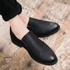 Loafers Pointed Toe Thick Sole Soft Platform Male Casual Shoe Office Moccasin Men's Leather Shoes In Promotion Shipping Free New