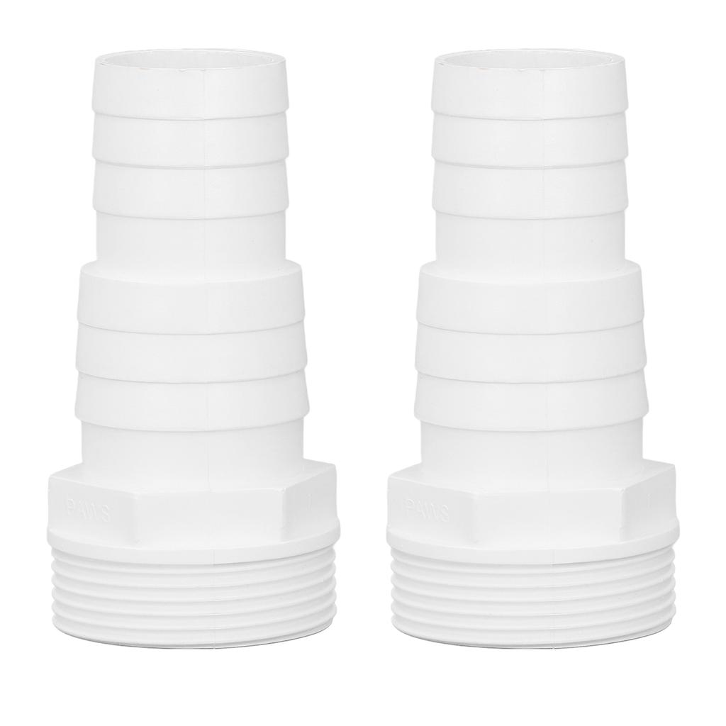 2pcs Pool Pump Hose Adapter 1‑1/2inch Male Thread Plastic Pool Filter Hose Adapter for Replacement