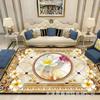 Modern Marble Print Area Rug Living Room Sofa Coffee Table Decorative Floor Mat Crystal Velvet Non-Slip Durable Washable