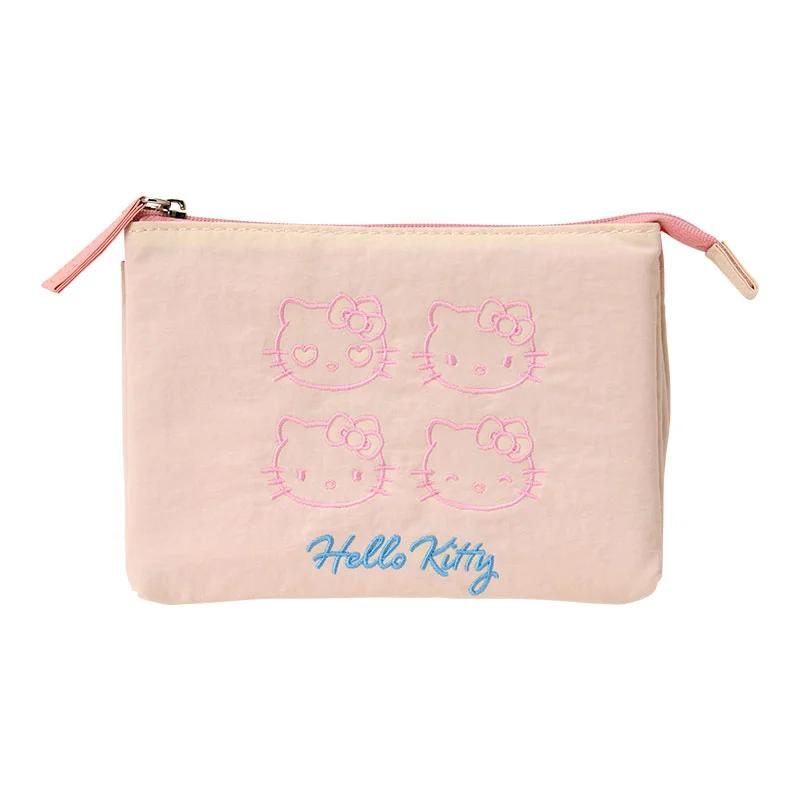 Sanrio Hello Kitty 3-Pocket Pouch ( face ) Japan NEW Sanrio characters