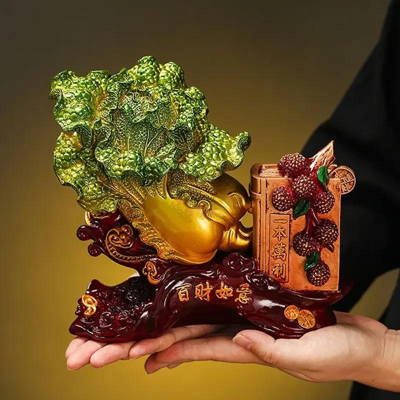 Feng Shui Reichtum Glück Kohl Ornamente Heim Schrank Dekor Einzugsgeschenke Zhaocai Handwerk