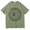 Hot Sale Mens High Quality Cotton Crewneck Funny Pi Print Summer Loose Tshirt Short Sleeve Gothic Oversized Tshirt Casual Tops