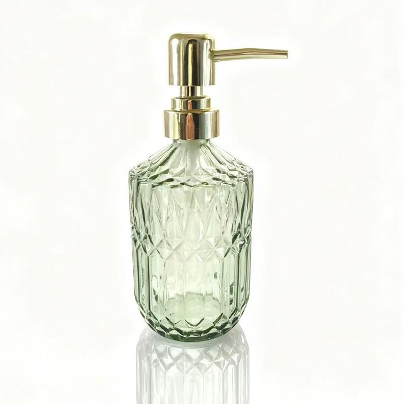 Kreativer farbiger Glas Seifen- & Lotion-Spender für das Badezimmer