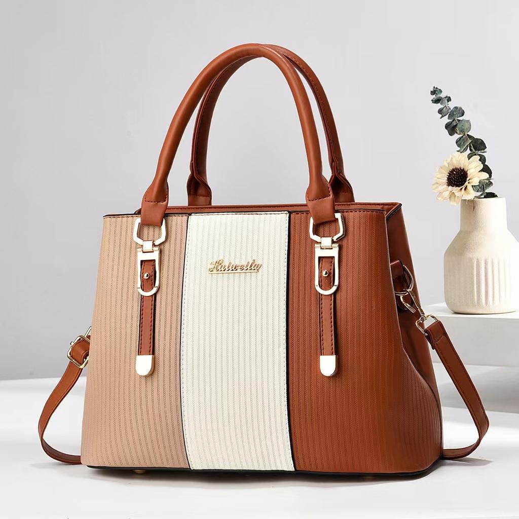Prémiová patchworková barevná kabelka Všestranná taška přes rameno Módní Top vzhled Kvalita Vícevrstvá Velkokapacitní Crossbody taška de