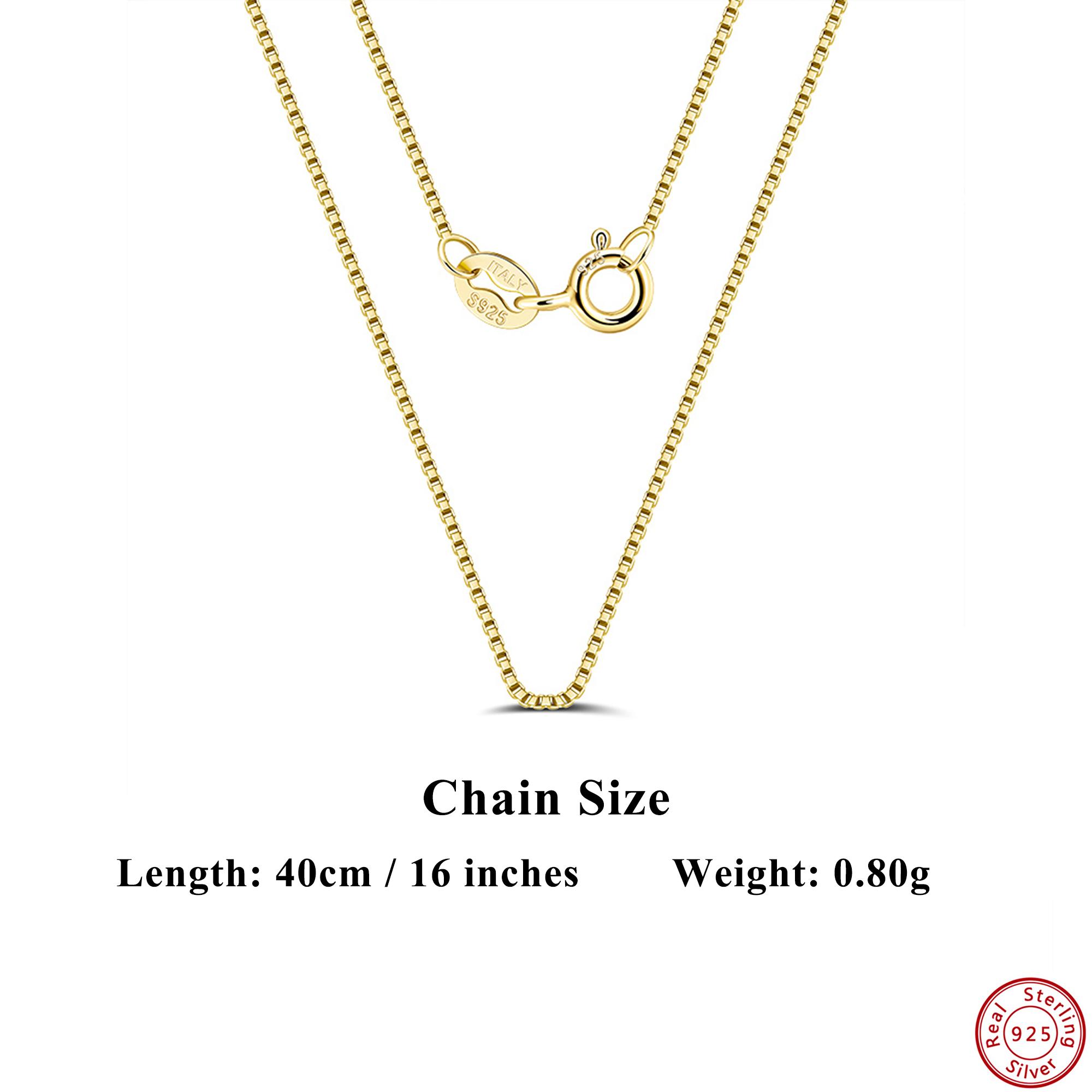 

Effie Queen 925 Sterling Silver Box Chain Choker Basic Chain Minimalist Style Necklace Neck Accessory for Women & Men Gift SC07