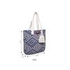 Blue Diamond Textured Cotton Tote Bag