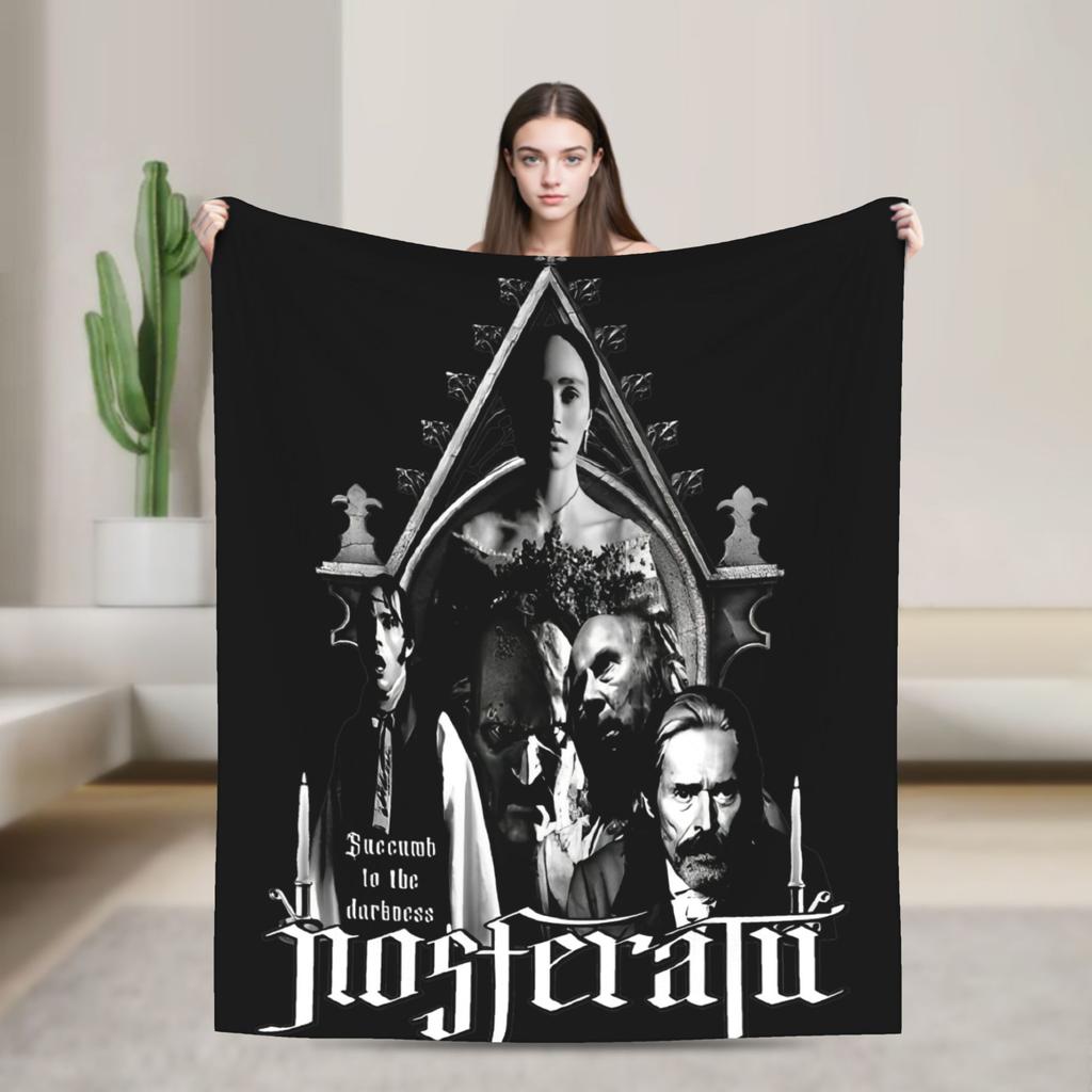 Masquerade Clan Nosferatu Revised Knitted Blankets Flannel  Super Warm Throw Blankets for Airplane Travel Bedspread