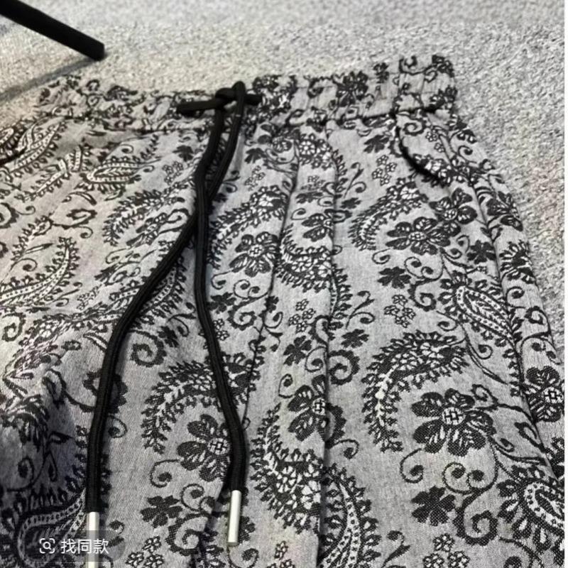 Printed wide-leg pants children's spring and summer thin loose and thin drape large size small casual straight sweatpants