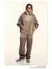 BE Men's Retro Distressed Spray Paint Velvet Hoodie & Sweatpants Set - Autumn 2025 Collection