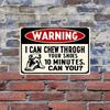 Minute Shoe Chewing Challenge Sign Can Your Shoes Last as Long as This Dogs x Inch Metal Warning Sign for Home Garden