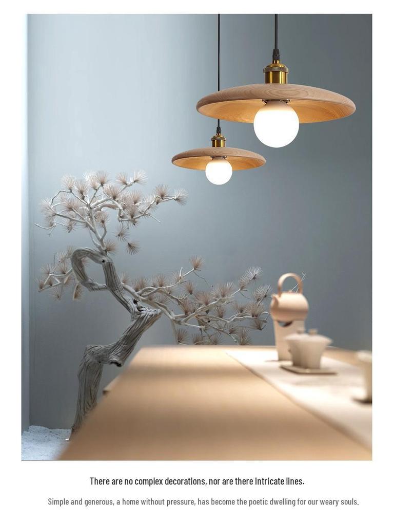 Nordic Solid Wood Pendant Light for Bedroom, Tea Room, Corridor, or Bar