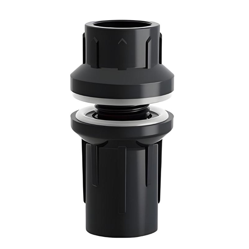 Aquarium Drain Line Connector Set for Pet Habitat Care, Screw-Lock Pipework Body with Seal Washers for Filter Line Work