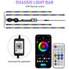 Wireless APP Remote Controls RGB Automotive Neon Kits External Chassis Atmosphere Lights 4 In 1 Fiber Optic Light Strips for All Vehicle Types