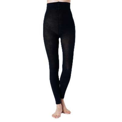Fukusuke Mugwort Steamed Belly Wrap Cold Open Women's Leggings, 043-7041, Black, Comfort, Length, 10-Piece Leggings, Protection, Heat-Generating, Toe,