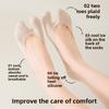 5 Pairs of Women's Spring and Summer Shallow Mouth Invisible Ice Silk Deodorant Two Toe Socks
