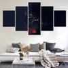 5 Pieces Canvas Wall Arts Poster Painting Digital Art Abstract Face Wallpaper Picture Print Living Room Mural Bedroom Artwork