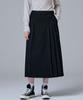 Marop 3108 Wool Pleated Long Skirt (Black)
